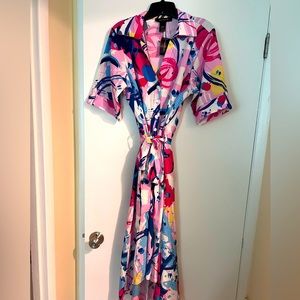 Ashley Stewart Pink Abstract Dress NWT